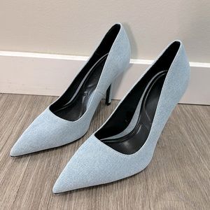 ZARA denim heels